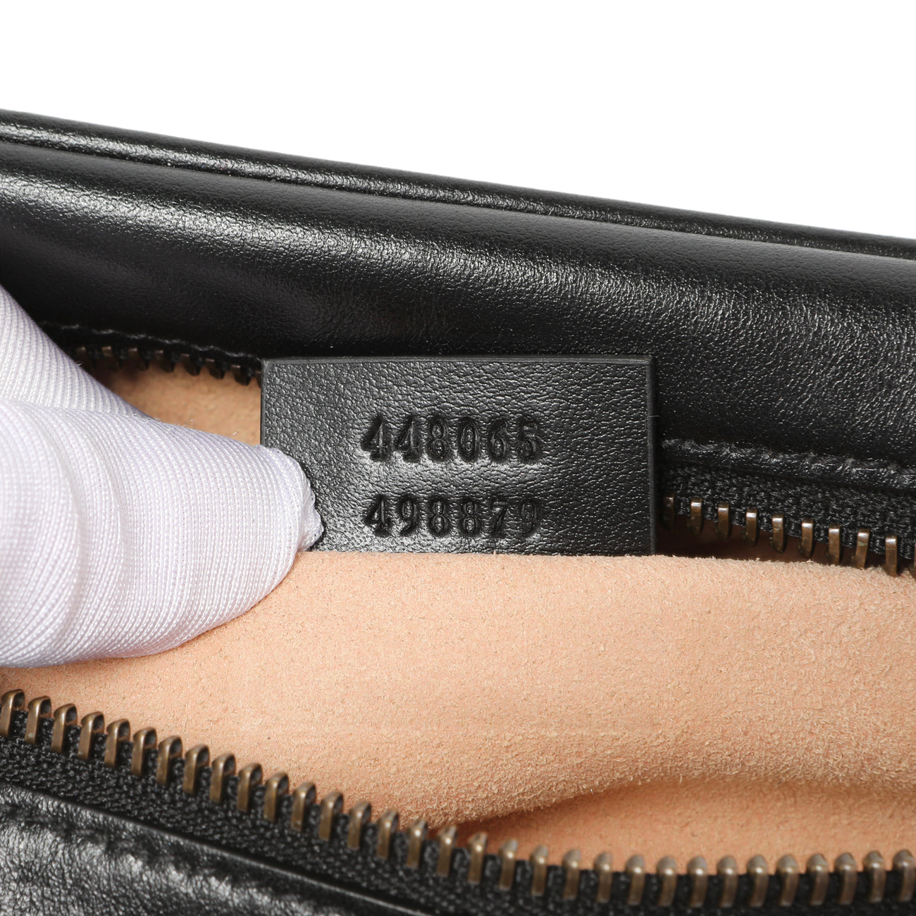 Exclusive Gucci Black Calfskin Matelasse Mini GG Marmont Chain Shoulder Bag — Lifestyle View