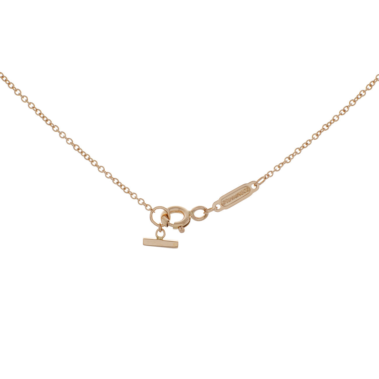Exclusive Tiffany & Co. 18K Rose Gold Medium T Smile Pendant — Side View