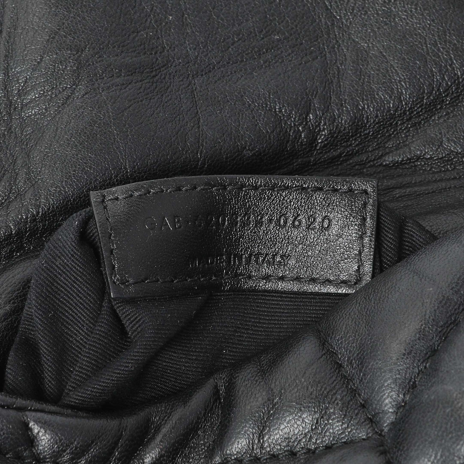 Exclusive Saint Laurent Black Lambskin Quilted Toy Loulou Puffer Monogram Chain Satchel — Lifestyle View