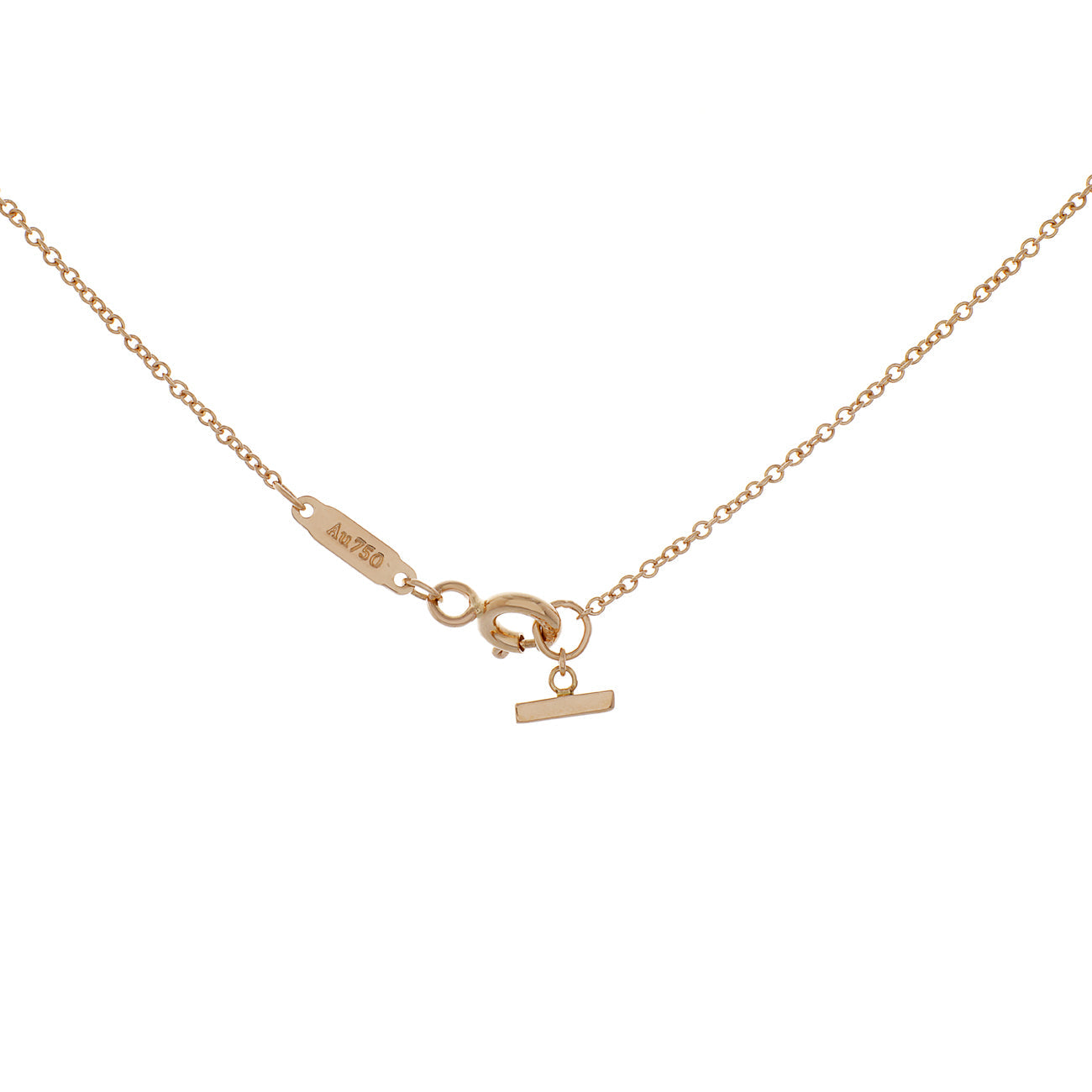 Exclusive Tiffany & Co. 18K Rose Gold Medium T Smile Pendant — Back View