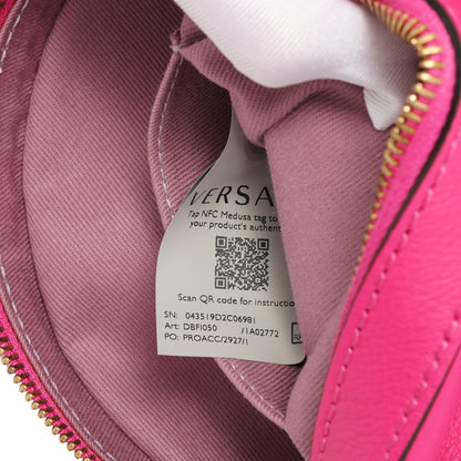 Exclusive Versace Fuchsia Calfskin La Medusa Mini Round Disco Chain Crossbody Bag — Alternate View 7