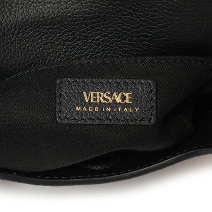 Exclusive Versace Black Calfskin La Medusa Mini Chain Hobo — Detail View