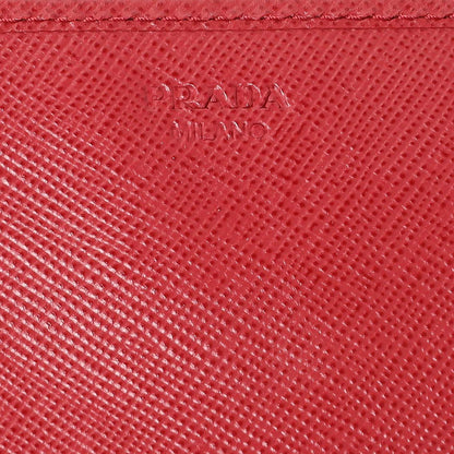 Exclusive Prada Fuoco Saffiano Continental Wallet — Detail View
