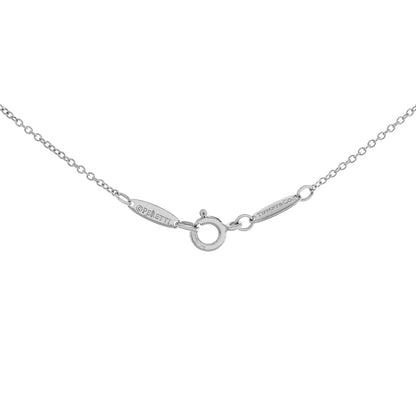 Exclusive Tiffany & Co. Sterling Silver Elsa Peretti 'E' Small Alphabet Pendant — Back View