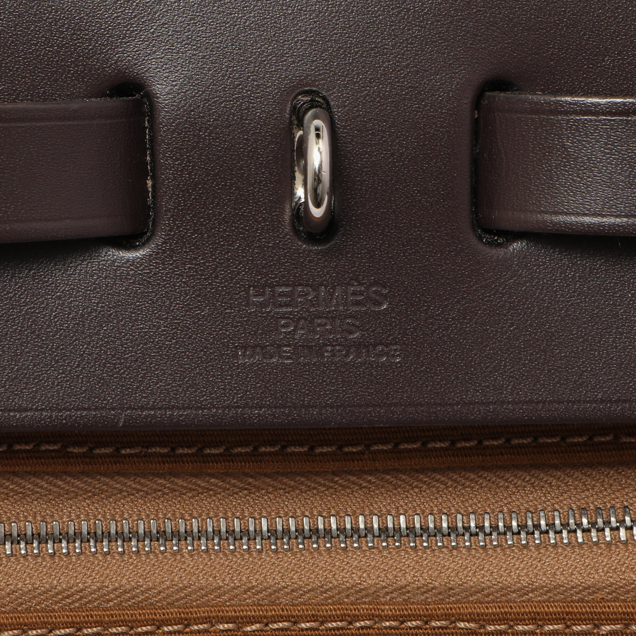 Exclusive Hermes Ebene Toile Herbag Zip 31 — Lifestyle View