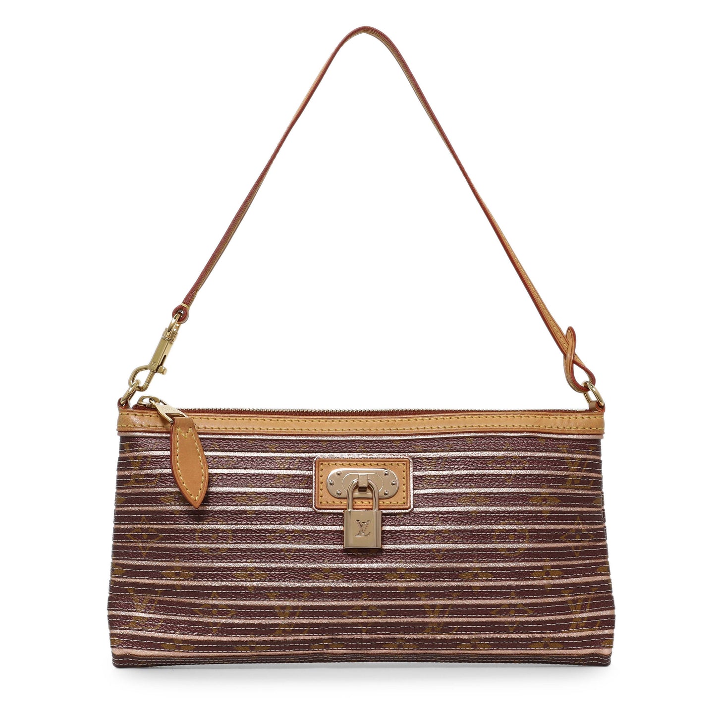 Exclusive Louis Vuitton Peach Monogram Eden Zoe Pochette — Front View
