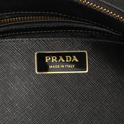 Exclusive Prada Black Saffiano Medium Galleria Double Zip Tote — Alternate View 9