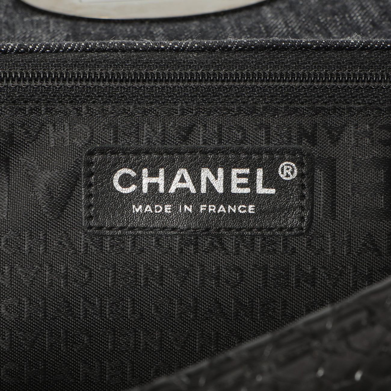 Exclusive Chanel Python Denim Square Quilt Chain Flap — Alternate View 9