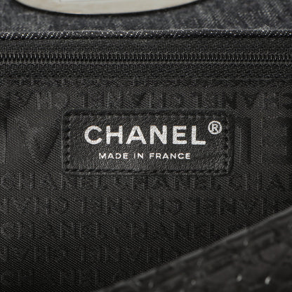 Exclusive Chanel Python Denim Square Quilt Chain Flap — Alternate View 9
