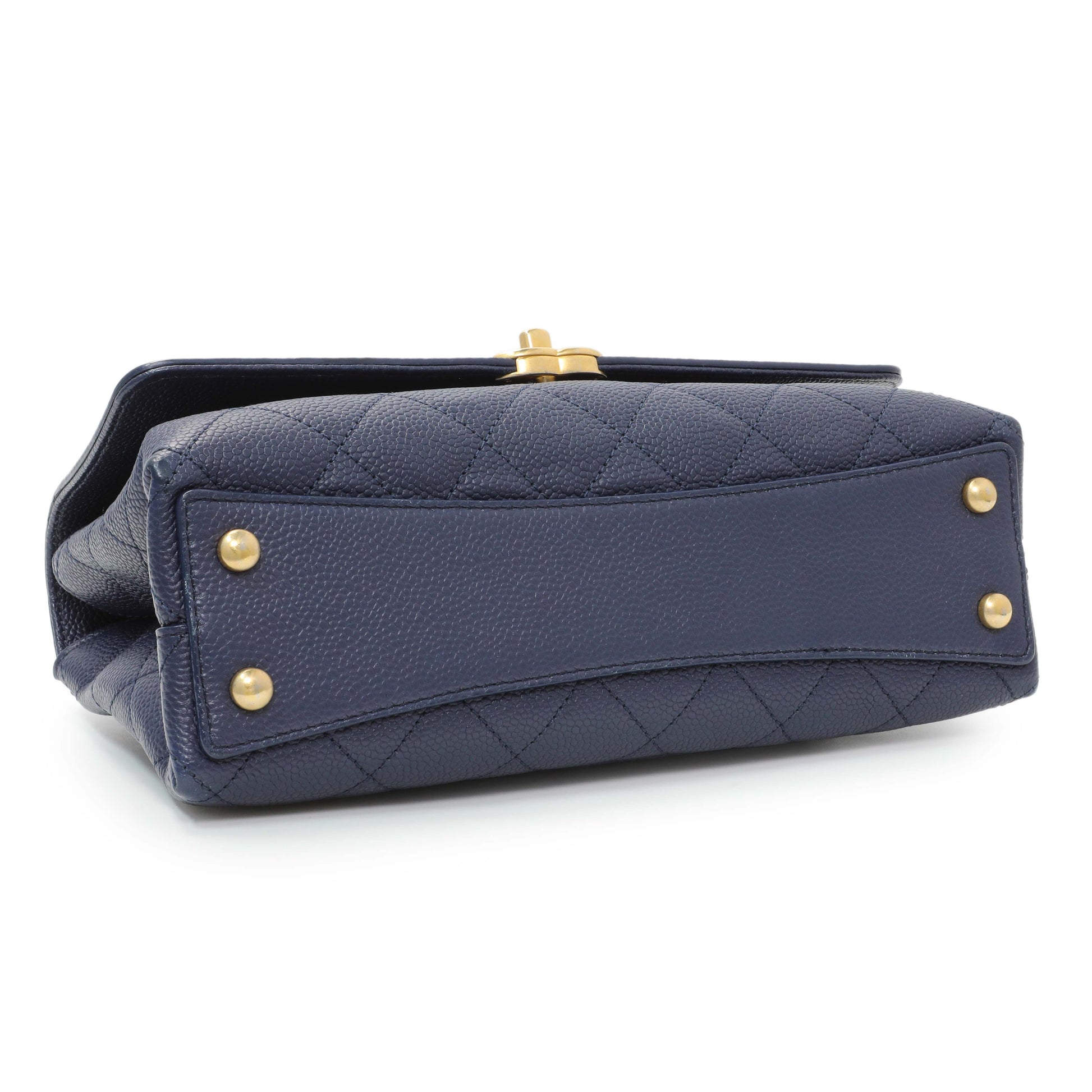 Exclusive Chanel Navy Blue Caviar City Walk Flap — Back View