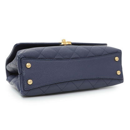 Exclusive Chanel Navy Blue Caviar City Walk Flap — Back View