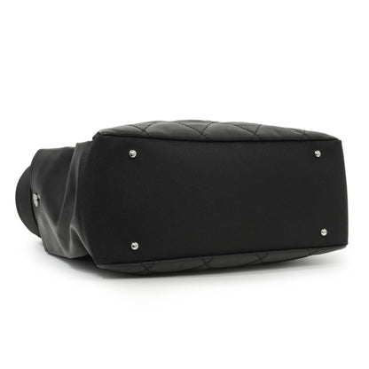 Exclusive Chanel Black Coated Canvas Large Paris Biarritz Tote — Back View