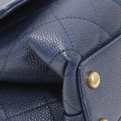 Exclusive Chanel Navy Blue Caviar City Walk Flap — Top View