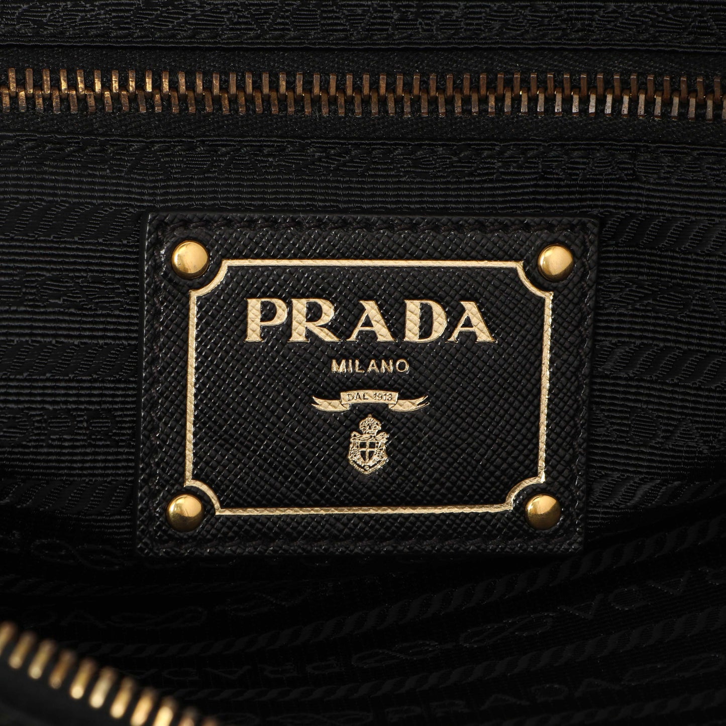 Exclusive Prada Black Nylon Canapa Shoulder Bag — Detail View