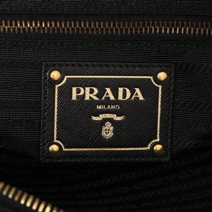 Exclusive Prada Black Nylon Canapa Shoulder Bag — Detail View