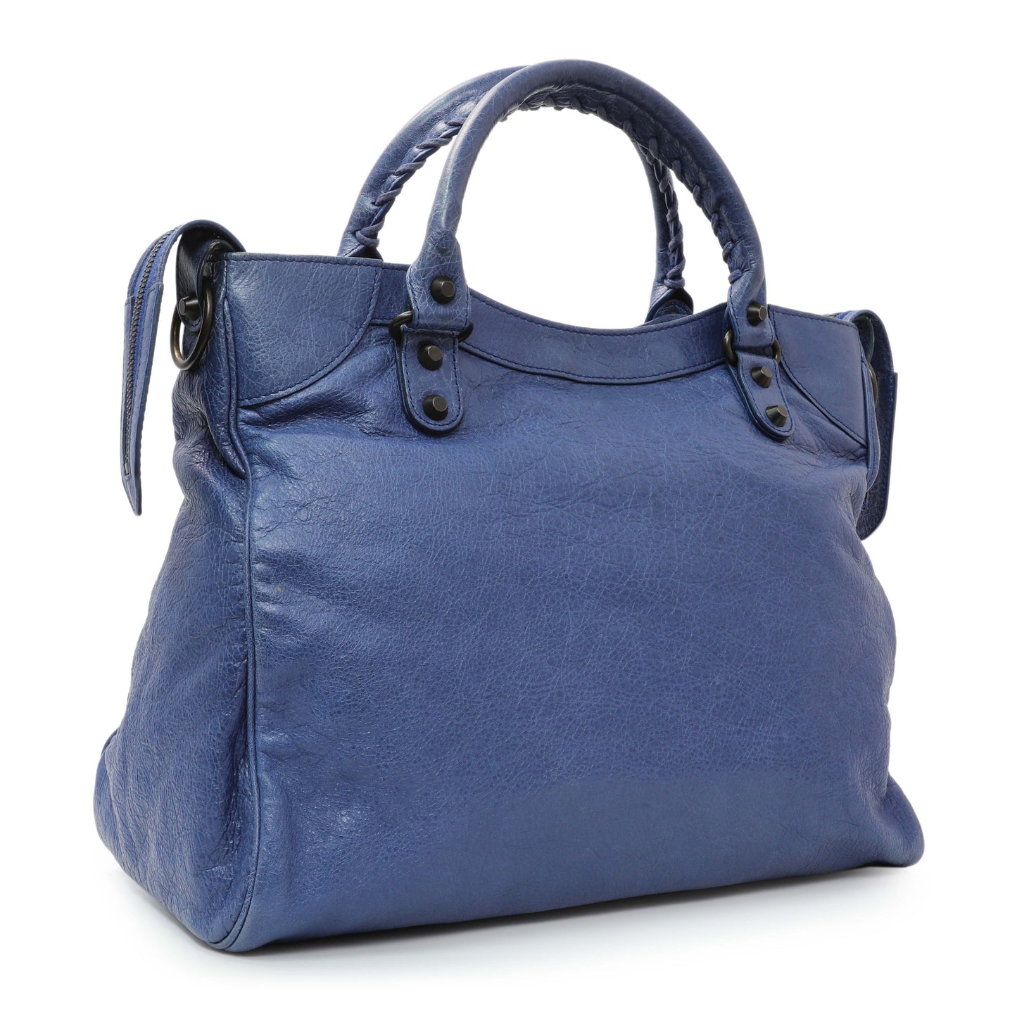 Exclusive Balenciaga Blue Agneau Classic Hardware Velo — Side View