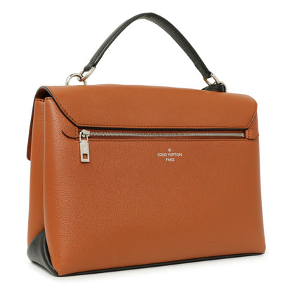 Exclusive Louis Vuitton Caramel Creme Black Soft Calfskin My Lockme Top Handle — Side View