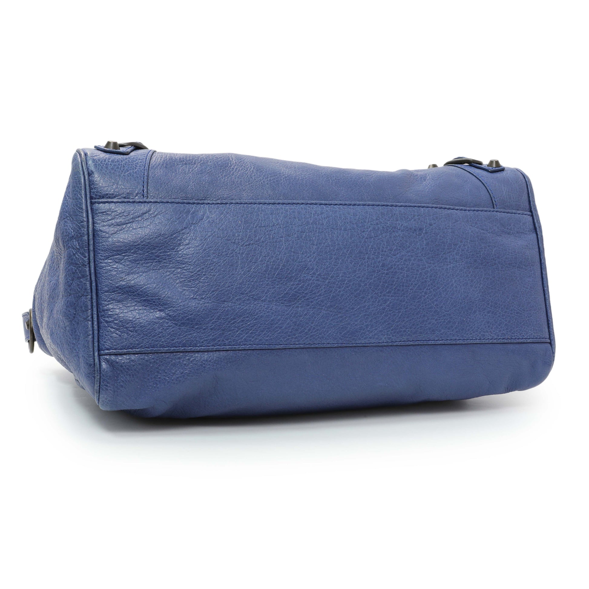 Exclusive Balenciaga Blue Agneau Classic Hardware Velo — Back View
