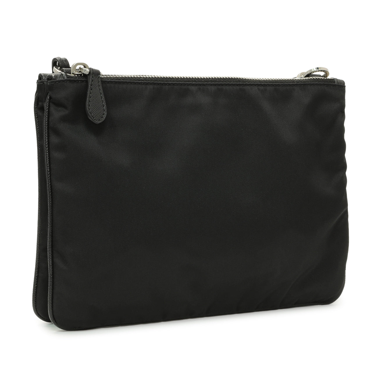Exclusive Prada Black Nylon Re-Edition 2000 Messenger Bag — Side View
