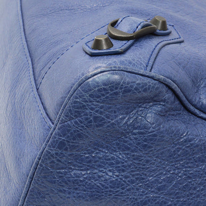 Exclusive Balenciaga Blue Agneau Classic Hardware Velo — Detail View