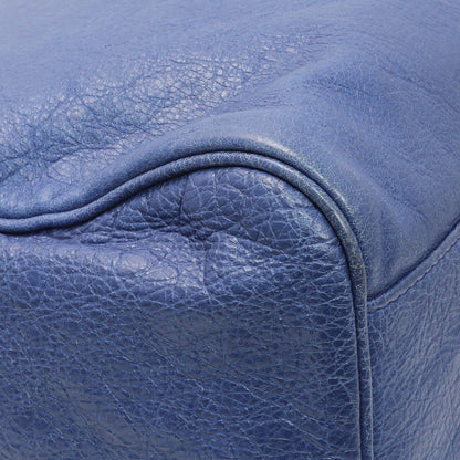 Exclusive Balenciaga Blue Agneau Classic Hardware Velo — Lifestyle View