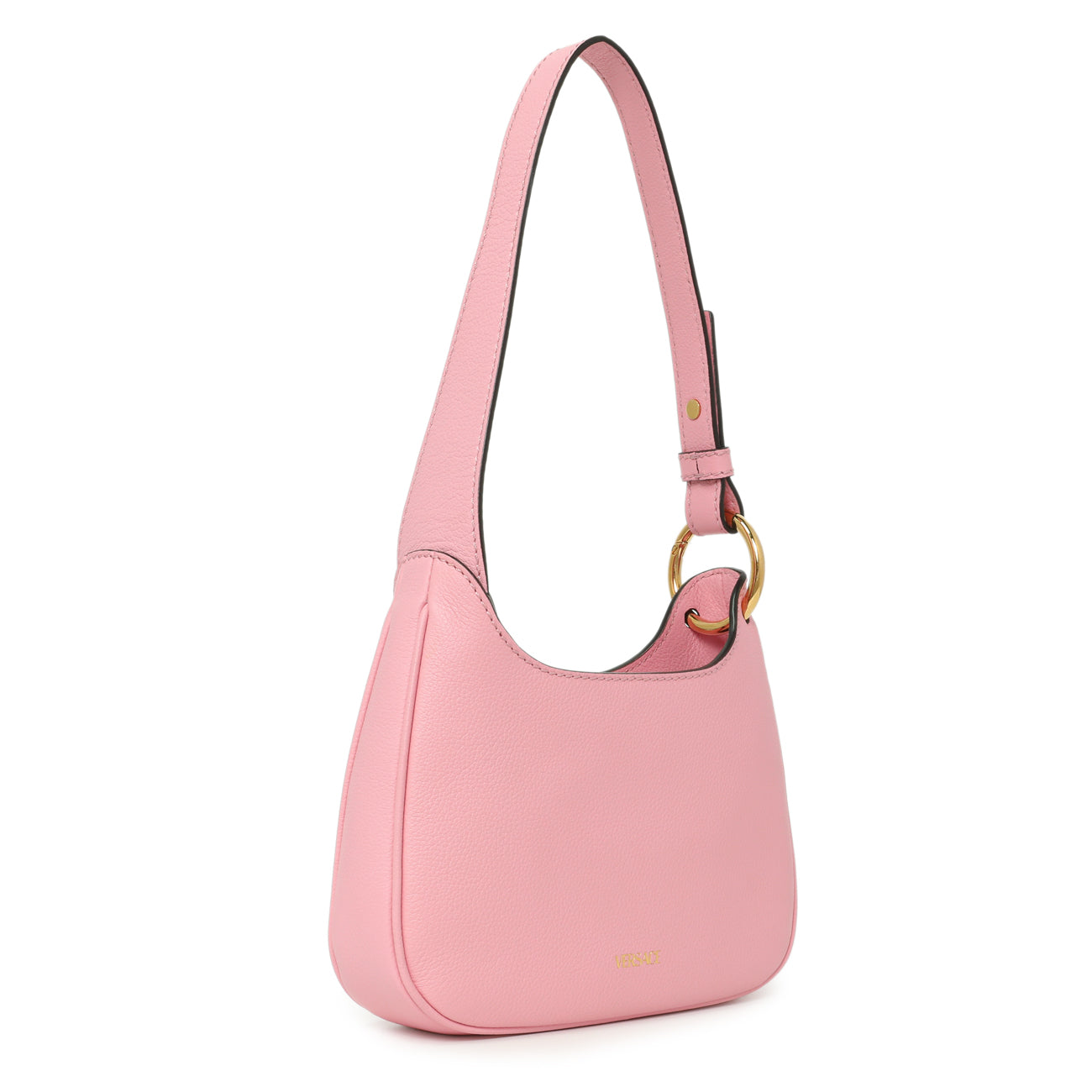 Exclusive Versace Pink Calfskin La Medusa Mini Chain Hobo — Side View