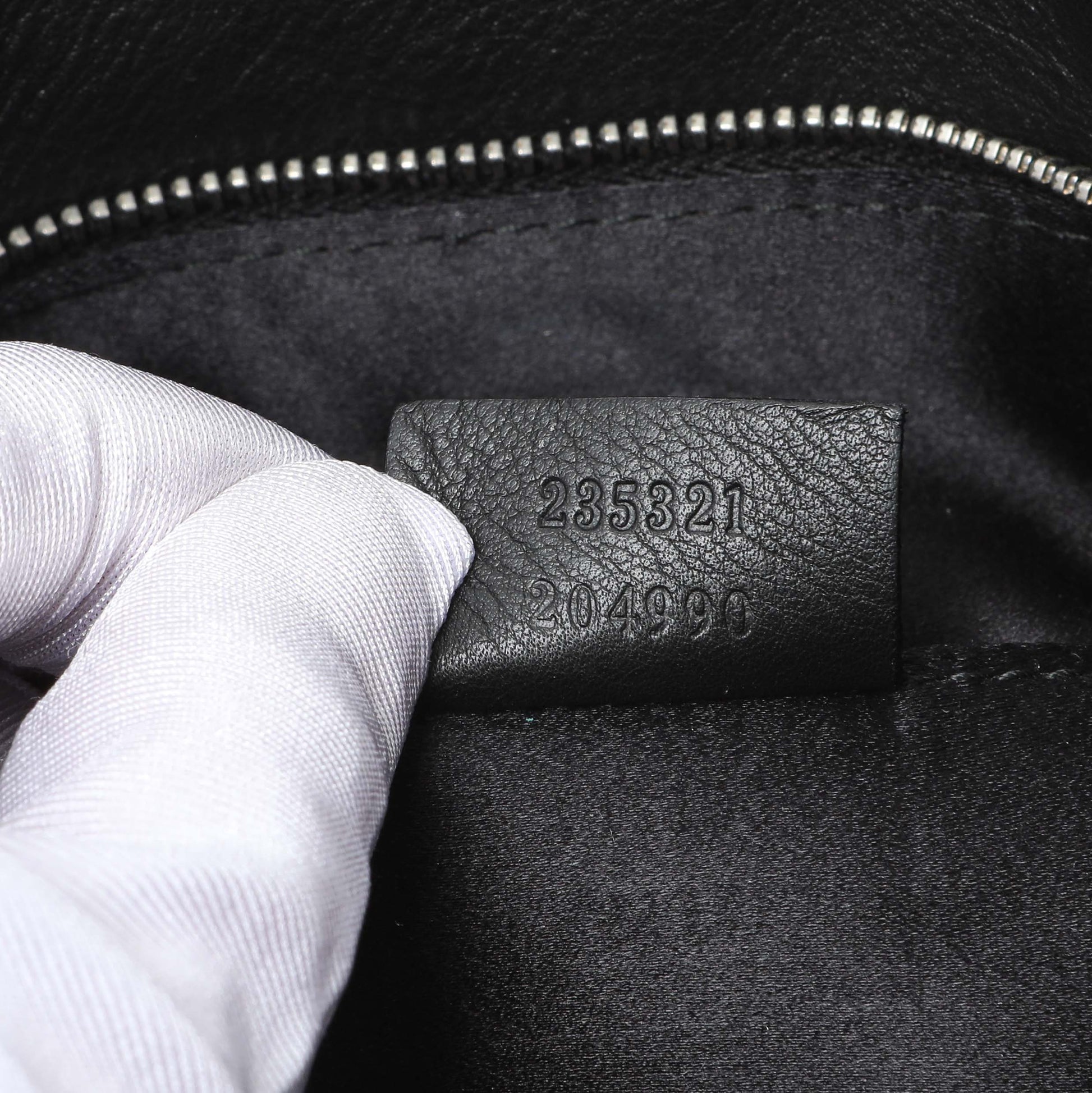 Exclusive Gucci Black Satin Bamboo Croisette Clutch — Lifestyle View
