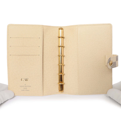 Exclusive Louis Vuitton Damier Azur Small Agenda Cover — Lifestyle View