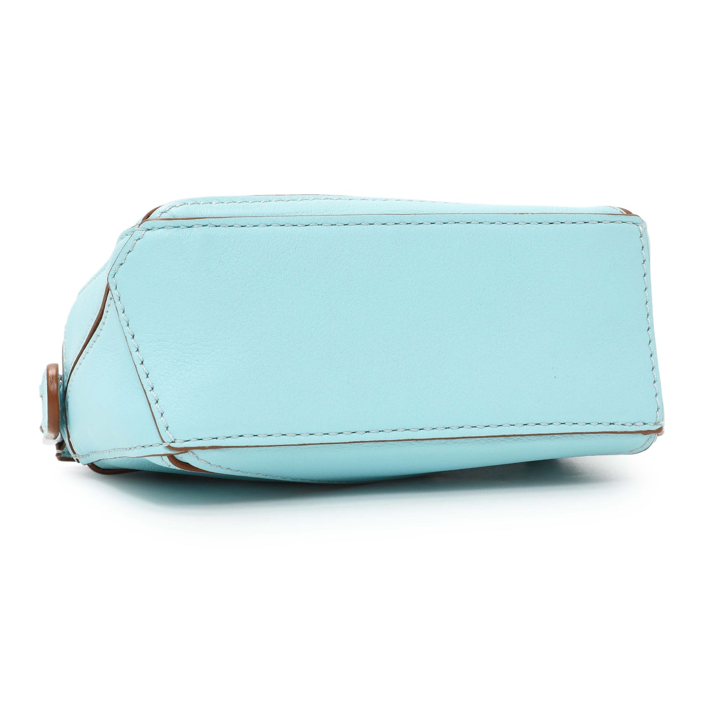Exclusive Loewe Blue Calfskin Nano Puzzle Bag — Back View