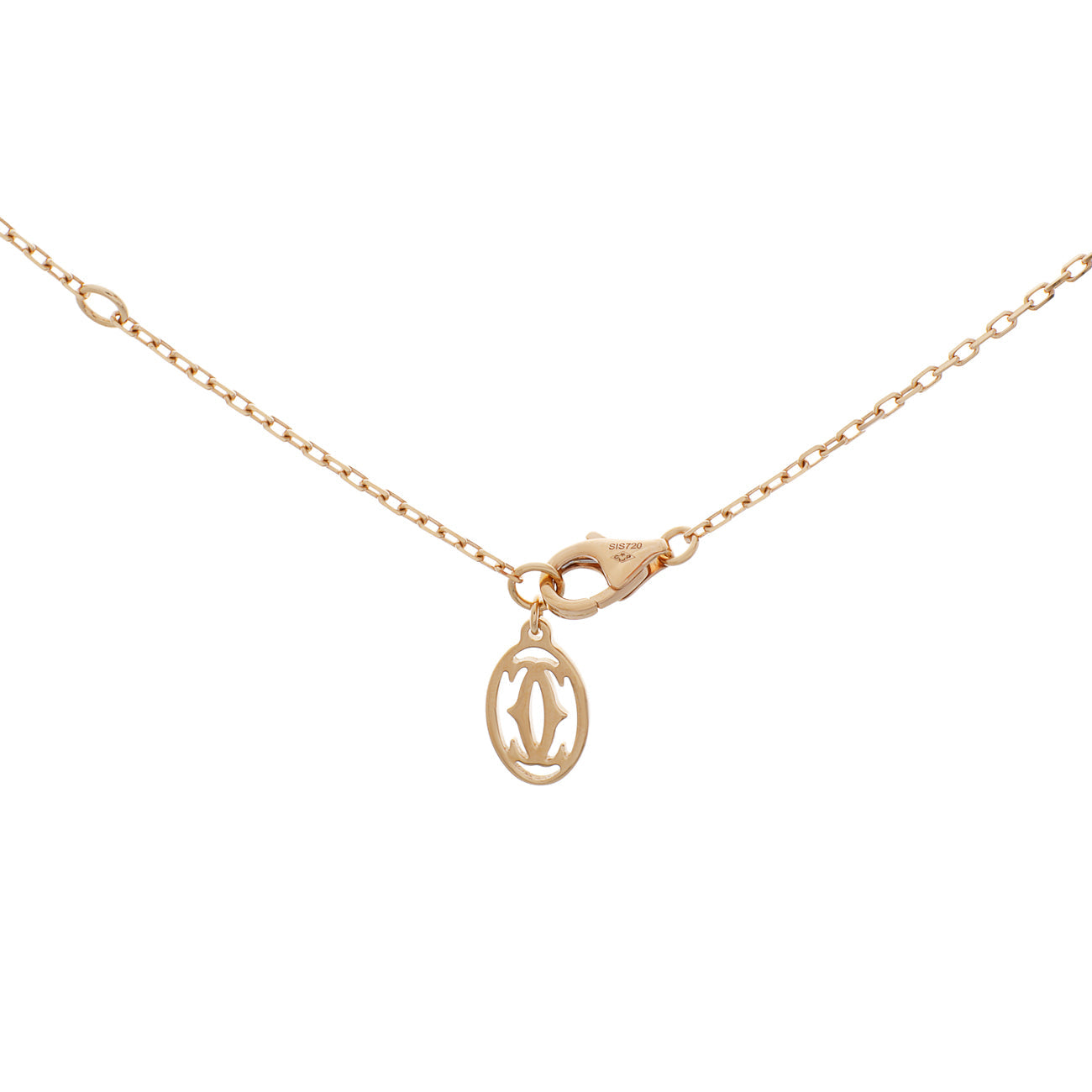 Exclusive Cartier 18K Rose Gold Pink Sapphire d'Amour Pendant — Top View