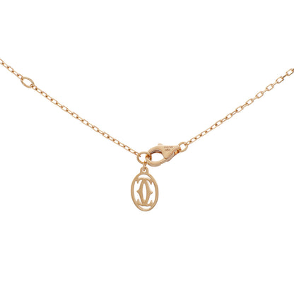 Exclusive Cartier 18K Rose Gold Pink Sapphire d'Amour Pendant — Top View