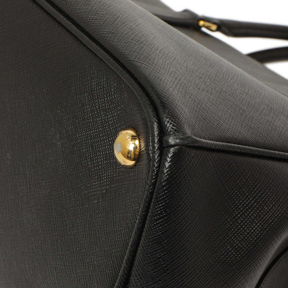 Exclusive Prada Black Saffiano Medium Galleria Double Zip Tote — Alternate View 7