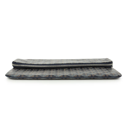 Exclusive Goyard Blue Goyardine Sainte Marie Soft Clutch — Back View