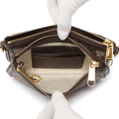 Exclusive Gucci Web Mini Blondie Crossbody Bag — Top View