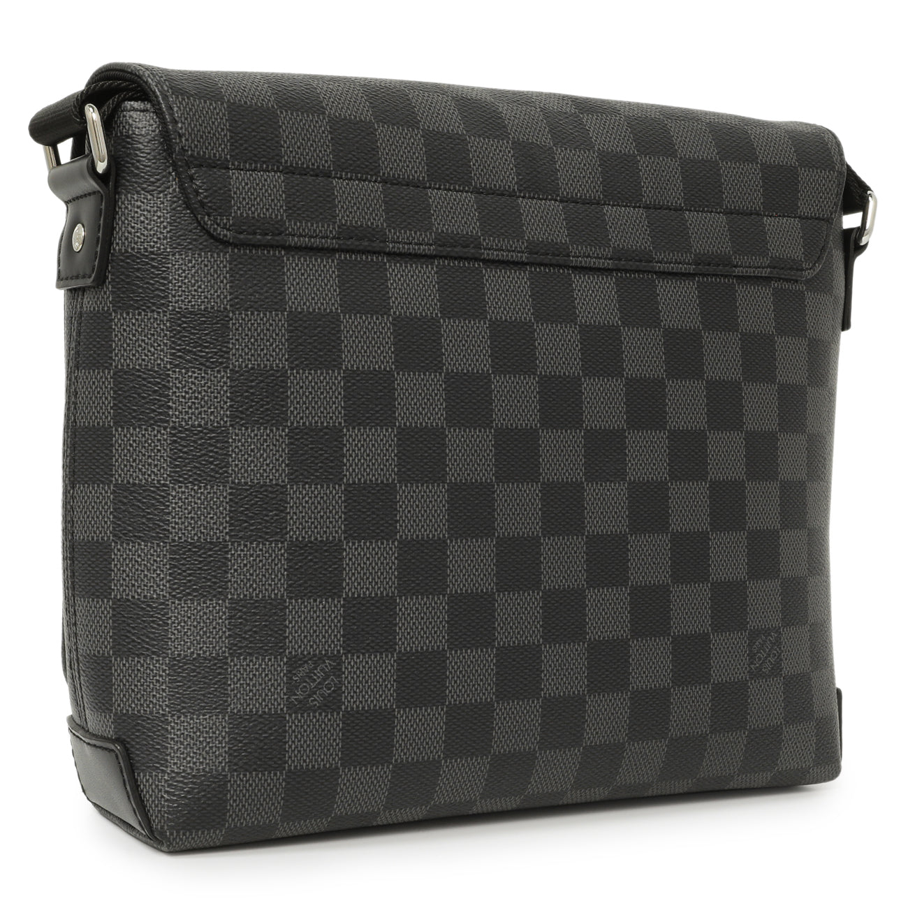 Exclusive Louis Vuitton Damier Graphite District PM — Side View
