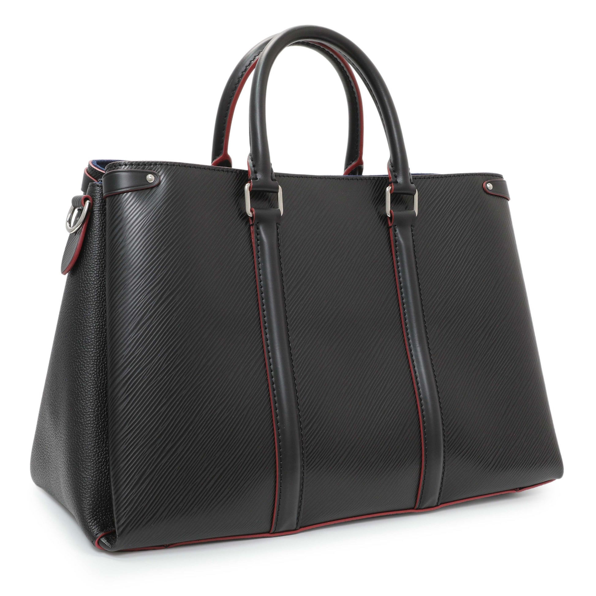 Exclusive Louis Vuitton Black Epi Soufflot MM — Side View