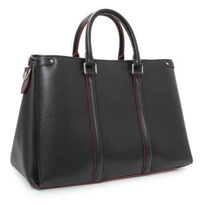 Exclusive Louis Vuitton Black Epi Soufflot MM — Side View