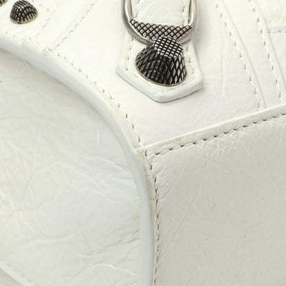 Exclusive Balenciaga White Agneau Arena Neo Cagole Handbag XS — Top View