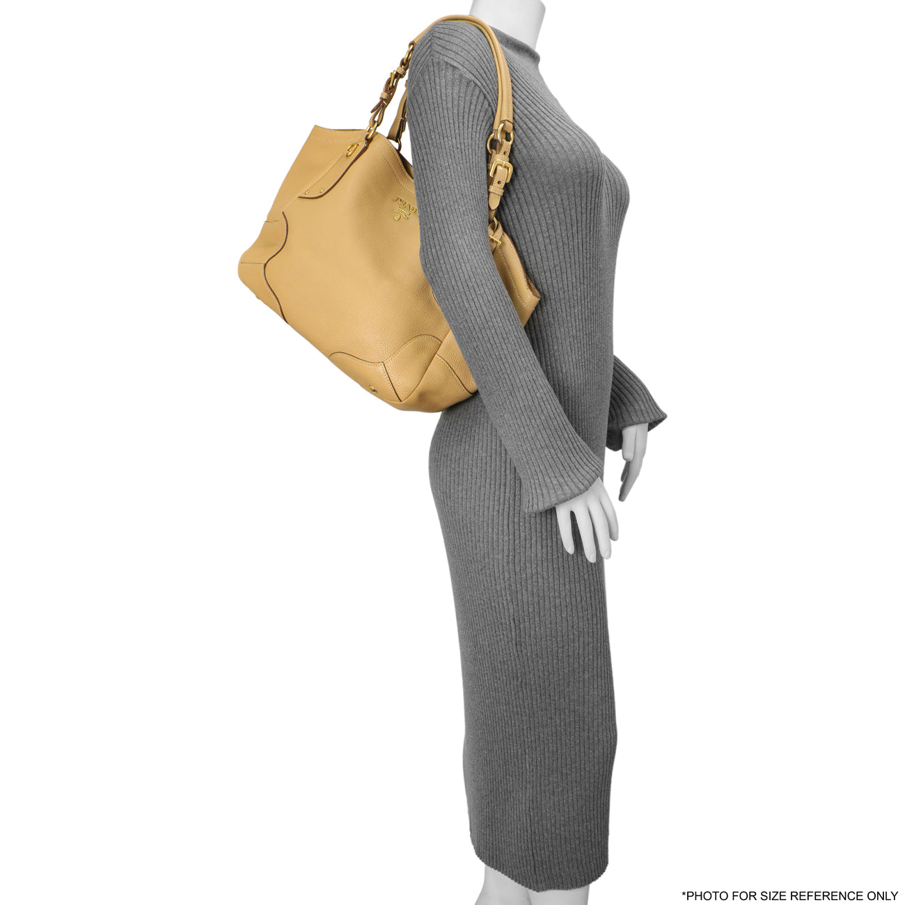 Exclusive Prada Beige Vitello Daino Shoulder Bag — Alternate View 13