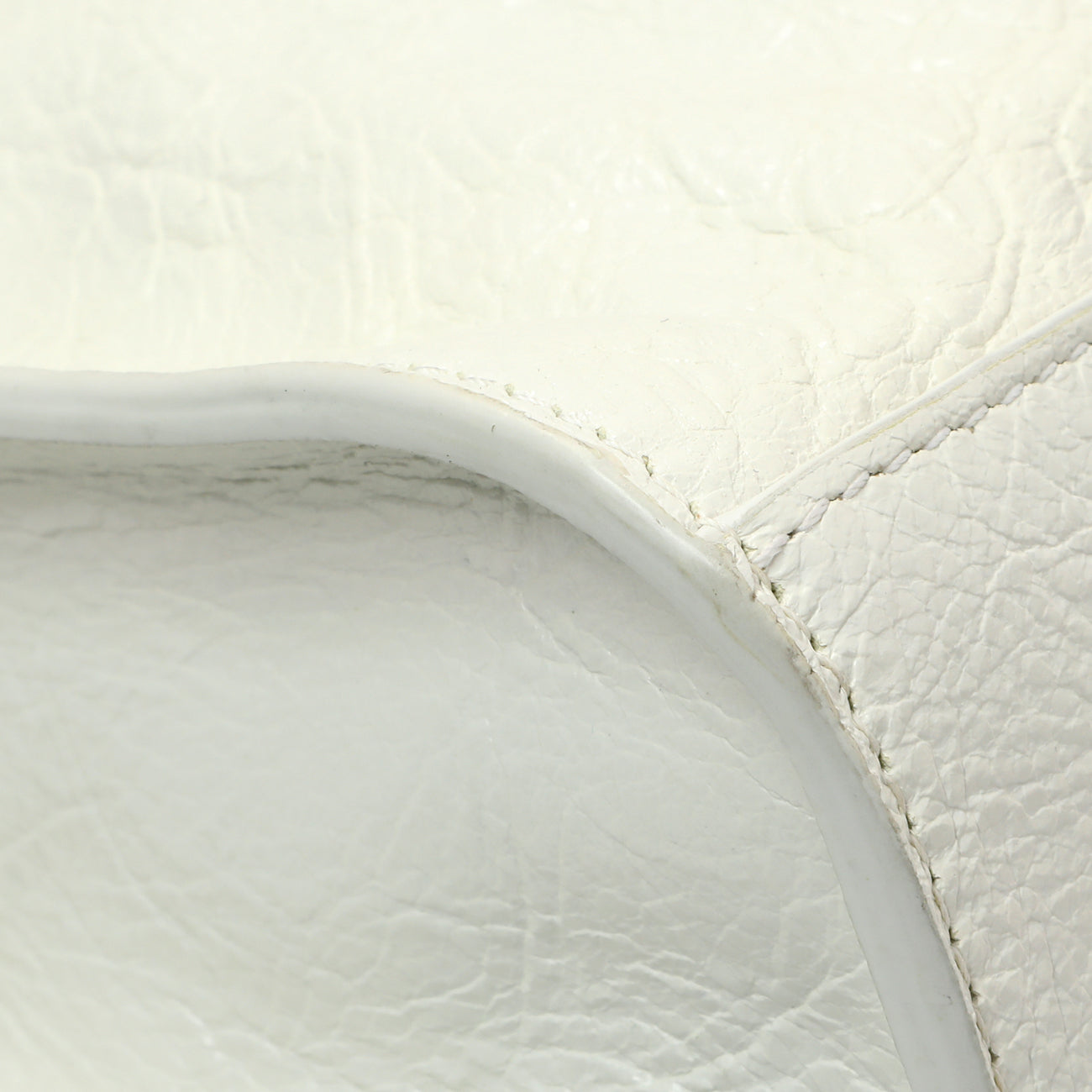 Exclusive Balenciaga White Agneau Arena Neo Cagole Handbag XS — Lifestyle View