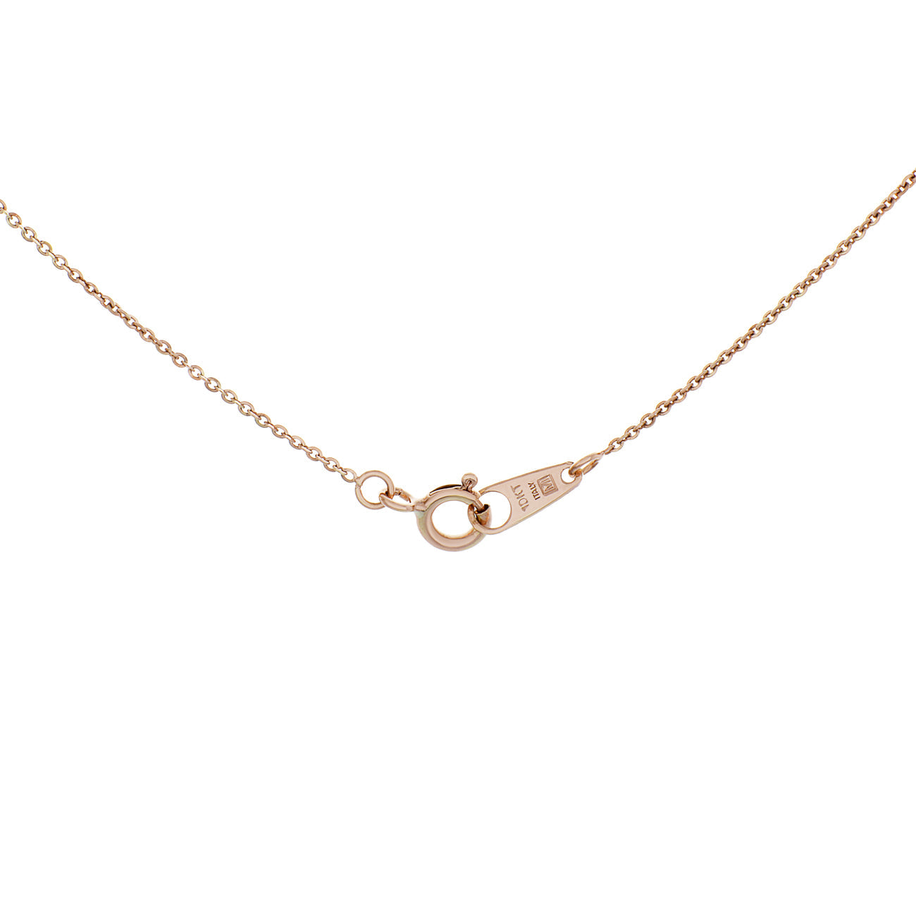 Exclusive 10K Rose Gold Octagon Bar Pendant — Back View