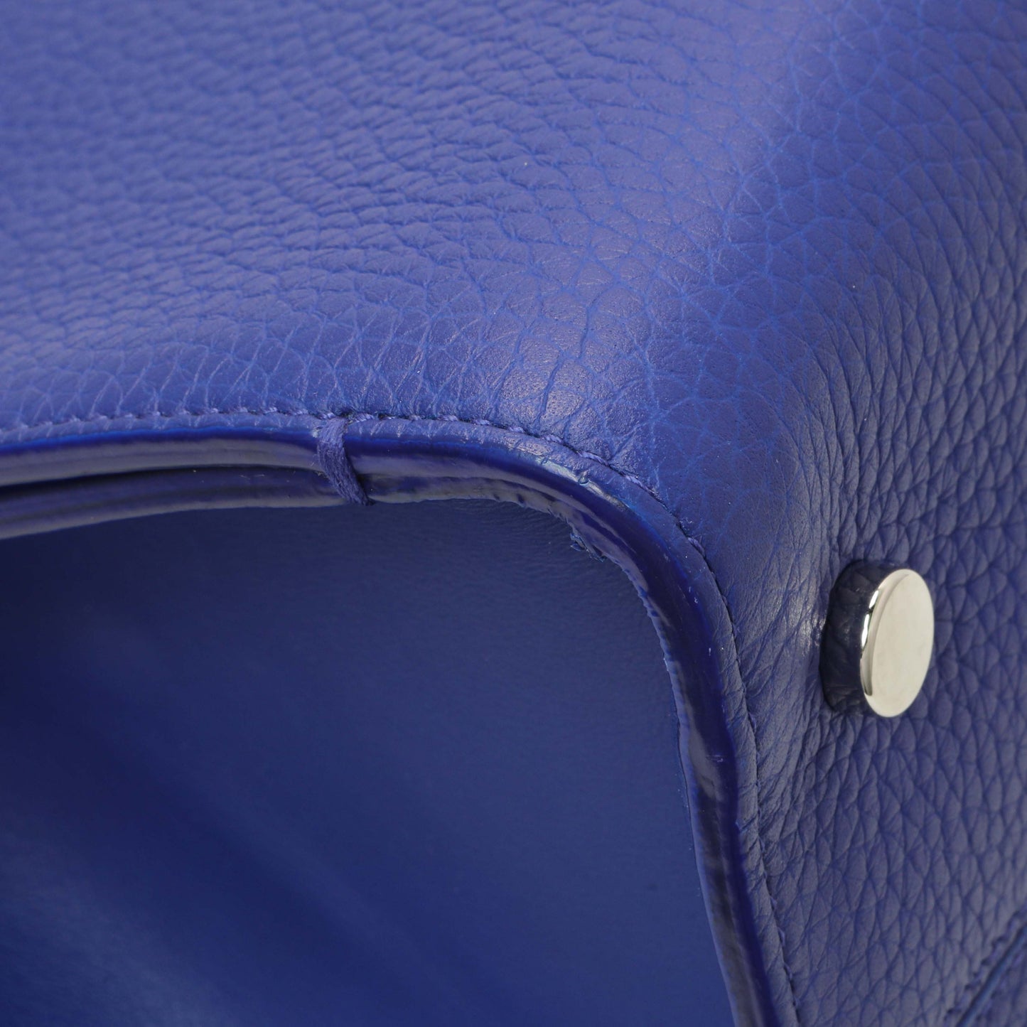Exclusive Christian Dior Blue Bullcalf Medium Diorever Flap — Lifestyle View
