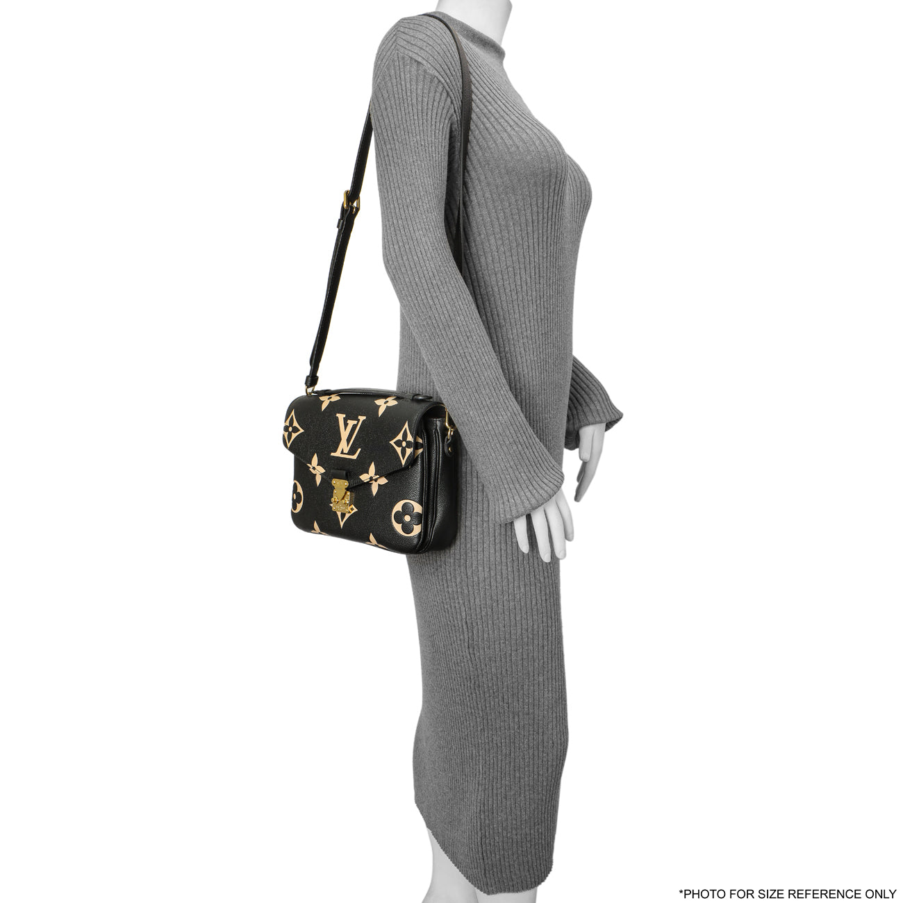 Exclusive Louis Vuitton Black Beige Empreinte Giant Monogram Pochette Metis — Alternate View 8