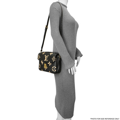 Exclusive Louis Vuitton Black Beige Empreinte Giant Monogram Pochette Metis — Alternate View 8