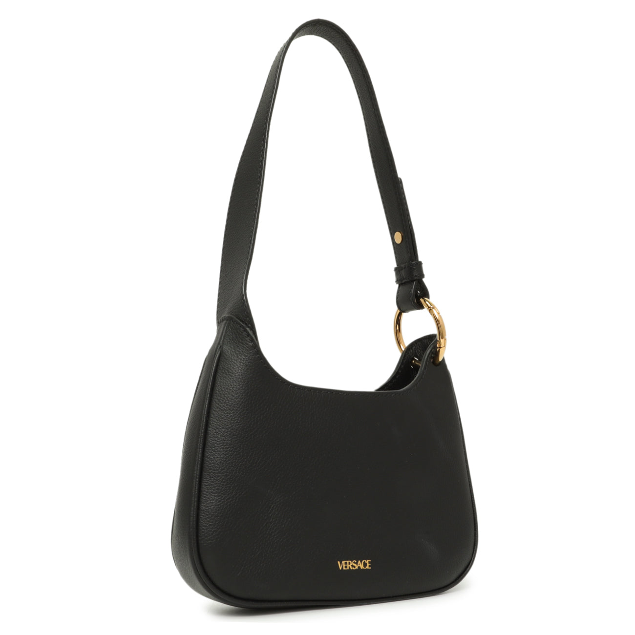Exclusive Versace Black Calfskin La Medusa Mini Chain Hobo — Side View