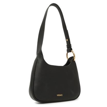 Exclusive Versace Black Calfskin La Medusa Mini Chain Hobo — Side View