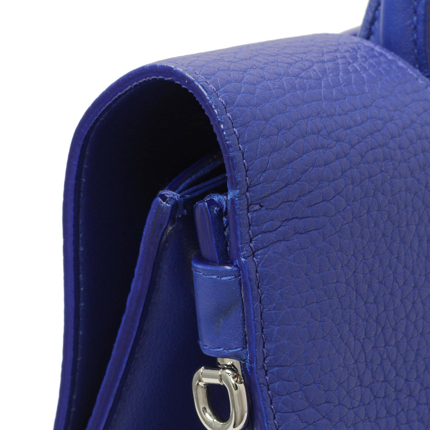 Exclusive Christian Dior Blue Bullcalf Medium Diorever Flap — Alternate View 11