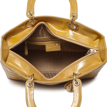 Exclusive Christian Dior Beige Patent Cannage Large Lady Dior — Alternate View 8