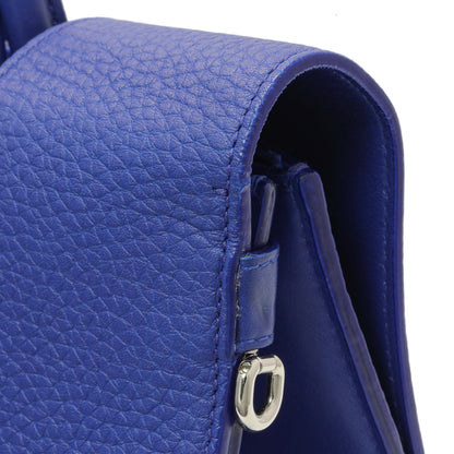Exclusive Christian Dior Blue Bullcalf Medium Diorever Flap — Alternate View 12