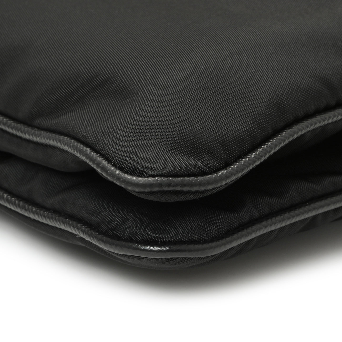 Exclusive Prada Black Nylon Re-Edition 2000 Messenger Bag — Top View
